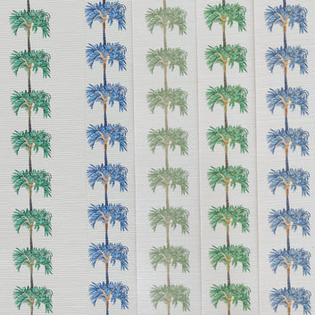 Palm Mini Stripe Vinyl Grasscloth Wallpaper