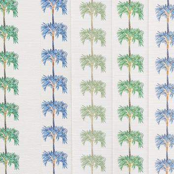 Palm Mini Stripe Grasscloth Wallpaper
